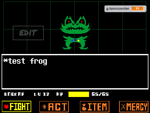 Test froggit battle