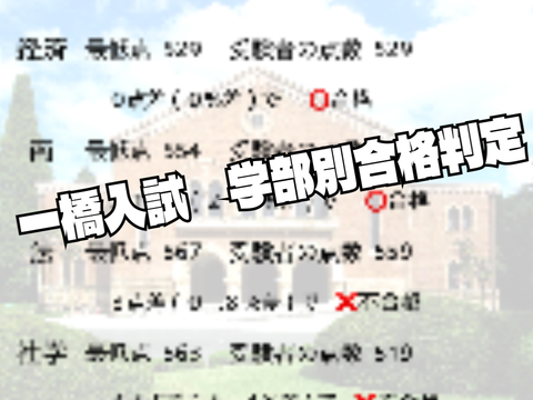 一橋学部別合否判定ツール 