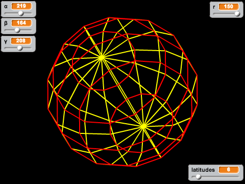 Wireframe sphere