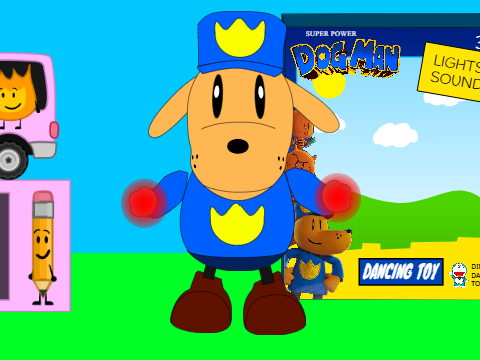 (300th and final chinafake/knockoff toy project) Dancing Dog Man and Petey the Cat