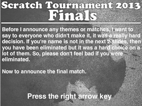 Scratch Tournament 2013! FINALS