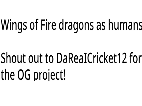Dragons as humans!