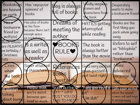 Bookworm Bingo-@WiseRavenclaw11 Edition