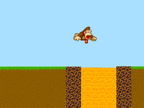 Donkey Kong Platformer in 1 Sprite