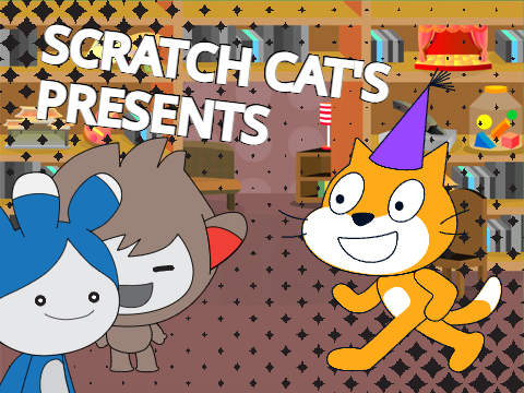 Scratch cat's presents