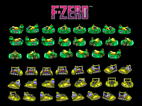 F-Zero 1989 Sprite Sheets