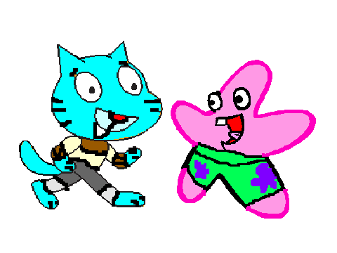Scratch Cat and Starfish cosplay