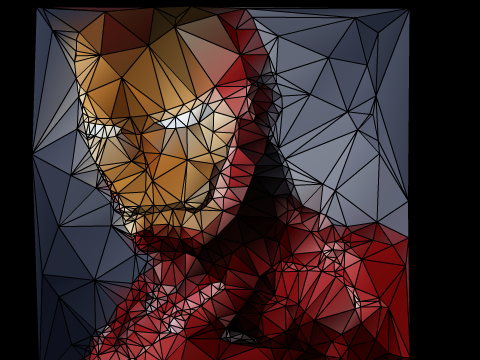 Iron Man Poly Art