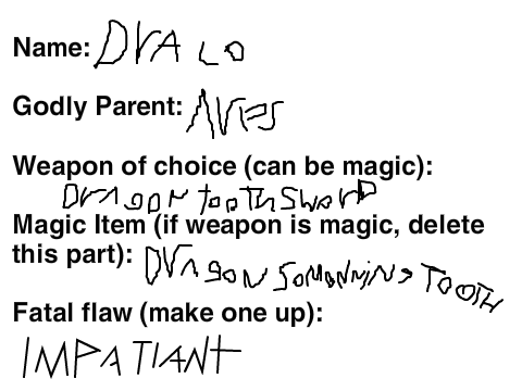 Percy Jackson RPG: Draco, son of Ares