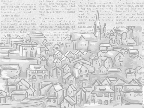 City background for newspaper sky