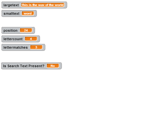Is Text1 in Text2 block