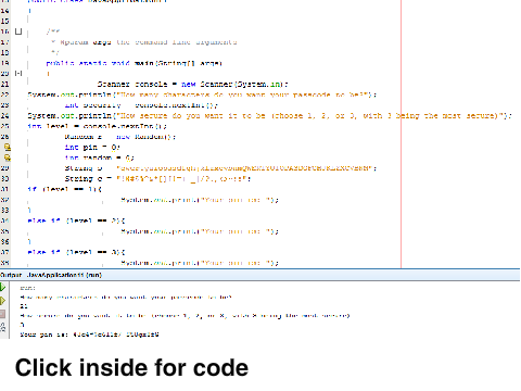 Passcode generator (Java)