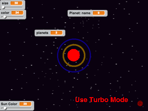 Solar system simulator