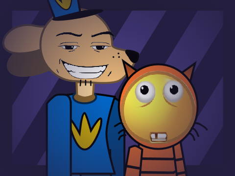Dog Man VS Petey (animation)