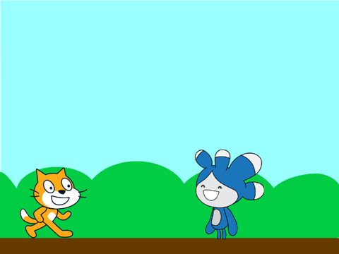 Scratchy on a walk