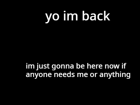 im back