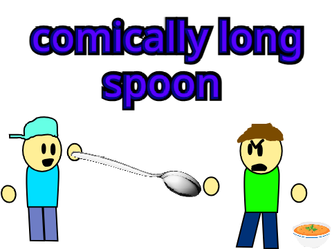 comically long spoon || #animations #all #trending
