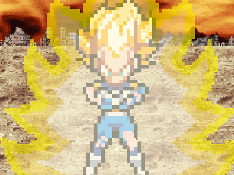 Vegeta goes ssj for the first time