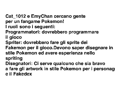 Cercasi gente per progetto Pokémon!