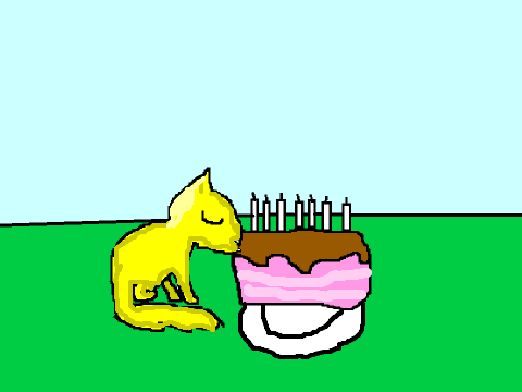 Cat Licking your Birthday Cake CCE