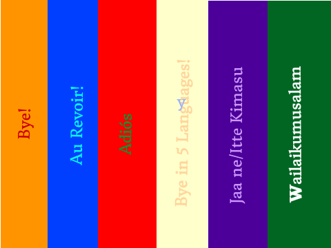 3 Basic Phrases in 5 Languages!