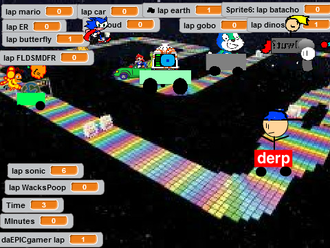 Add yourself racin' through SNES Rainbow Road! LOLZYEAH [1]
