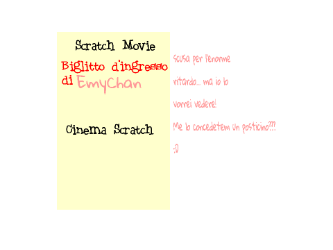 Scratch Movie Biglietto d'ingresso. remix