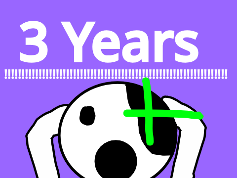 3 years!!!!!!!!!!!!!!!!!!!!!!!!!!!!!!!