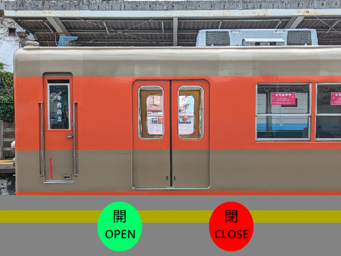 東武野田線 原型顔 8000形　8111Fドア開閉機構