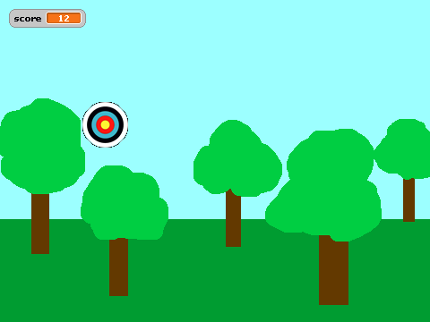 Archery in the woods