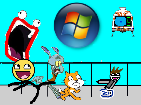 add your self running from shoop da whoop AND WINDOWS VISTA!