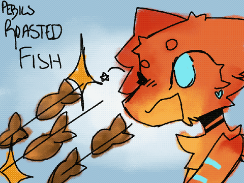 Perils roasted fish