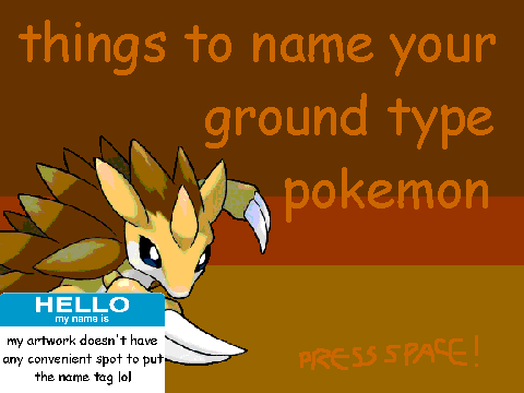 Ground Type Pokémon Nicknames