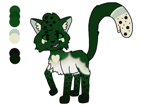 Dark Green Boba Cat!!!