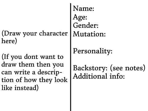 Unacceptance RP bio sheet