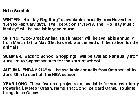 Mathbrain's Scratch Seasonal Project Update