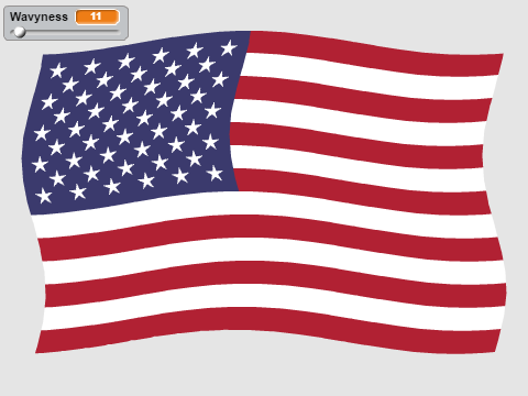 Stars and Stripes w/ wavyness adjustability