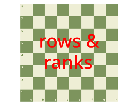 Learn chess rows and ranks