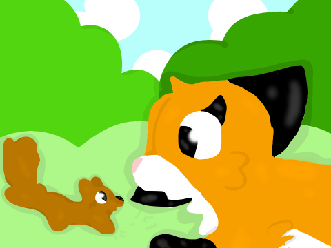 Fox And The Squirrel ~ Trying Lineless