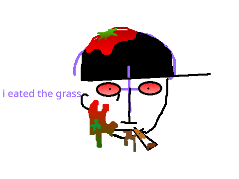 throws tomatoes