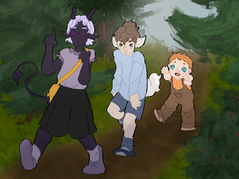 Drawing of my characters ::)