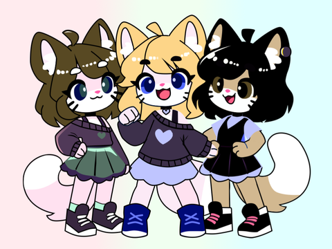 Me and my friends cat version
