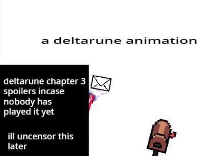 tenna from deltarune recieves fanmail