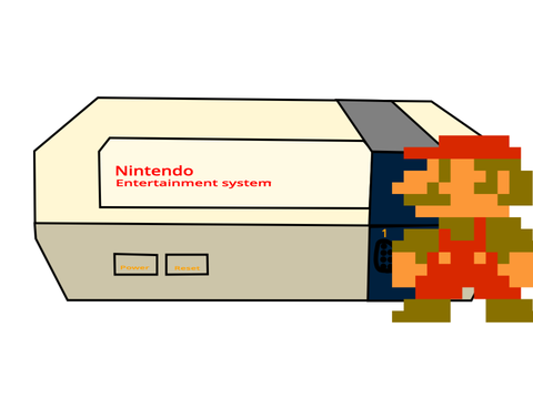 Nes Vector with a super mario