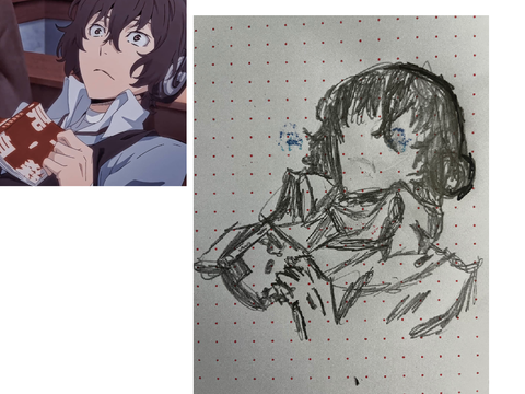 The reference vs the drawing