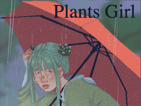 plants girl-digital art.10