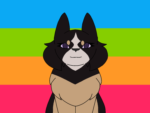 Cow game 2: My OC (plus pride flag bc I can :3)