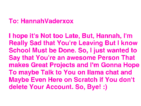 To: HannahVaderxox