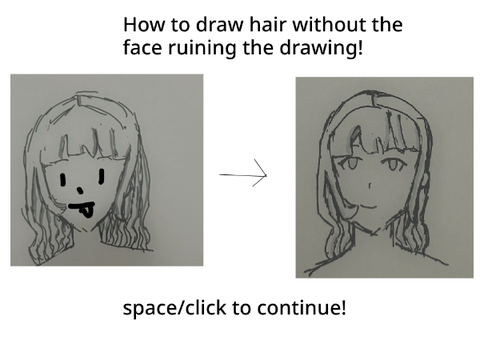 How to draw hair without your character's face ruining everything!
