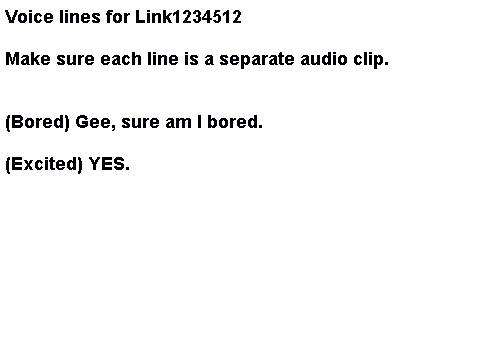 Voice Lines for Link1234512.